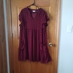 Chic Burgundy Mini Dress